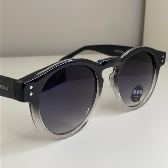 Komono New Sunglasses Clement Paisley round ombre gray black - Picture 12 of 16